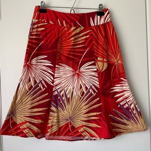 GAP Red and Tan Women's A-Line Skirt, size 0, EUC